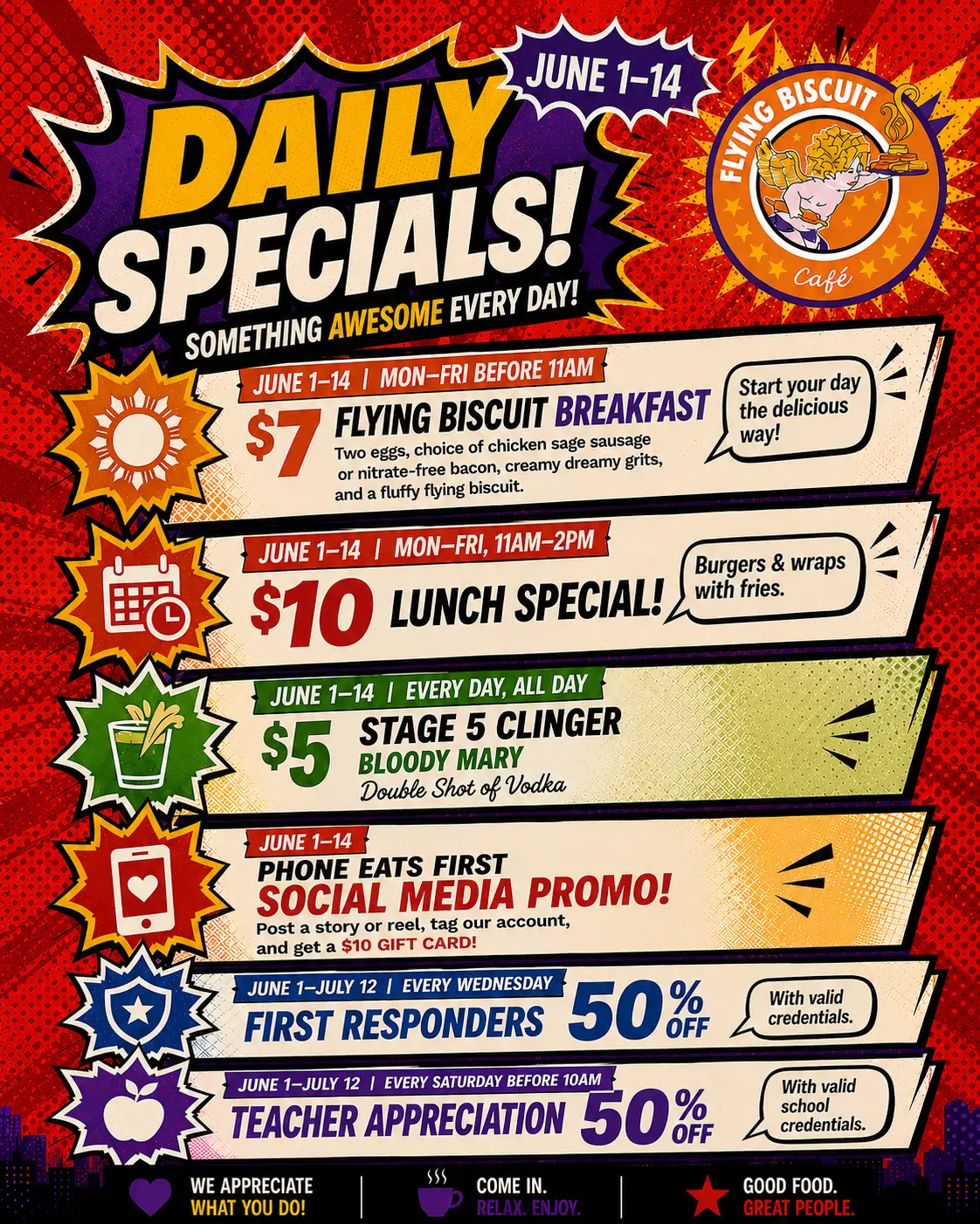 Holly Springs Daily Specials