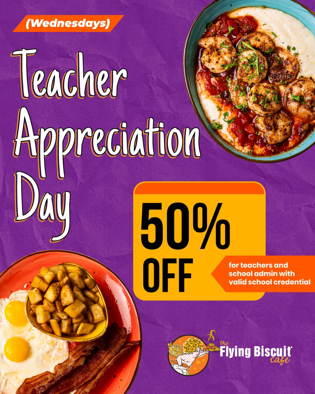 Teacher Appreciation Day - 50% Off for teachers and school admin with valid school credentials